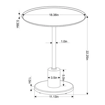 Threshold Designed W/Studio McGee Fielding Pedestal Accent Table - Threshold™ designed with Studio McGee Aged Brass 7 Threshold Designed W/Studio McGee Fielding Pedestal Accent Table - Threshold™ designed with Studio McGee Aged Brass - Image 5