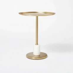 Threshold Designed W/Studio McGee Fielding Pedestal Accent Table - Threshold™ designed with Studio McGee Aged Brass 16 Threshold Designed W/Studio McGee Fielding Pedestal Accent Table - Threshold™ designed with Studio McGee Aged Brass -Side Tables Sales unnamed file 1002