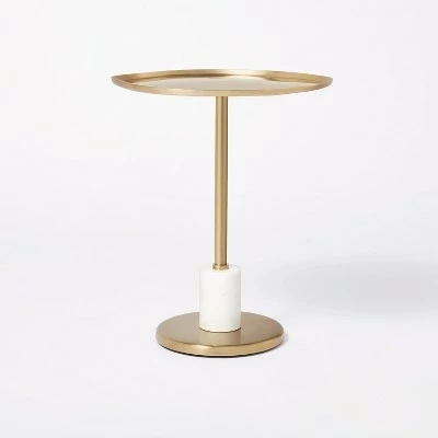Threshold Designed W/Studio McGee Fielding Pedestal Accent Table - Threshold™ designed with Studio McGee Aged Brass 9 Threshold Designed W/Studio McGee Fielding Pedestal Accent Table - Threshold™ designed with Studio McGee Aged Brass - Image 7