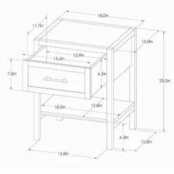 Warwick End Table with Drawer - Threshold™ White -Side Tables Sales unnamed file 1009