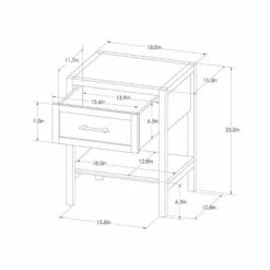 Warwick End Table with Drawer - Threshold™ White -Side Tables Sales unnamed file 1010