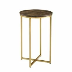 Vivian Glam X Leg Round Side Table - Saracina Home Dark Walnut/gold 17 Vivian Glam X Leg Round Side Table - Saracina Home Dark Walnut/gold -Side Tables Sales unnamed file 1044