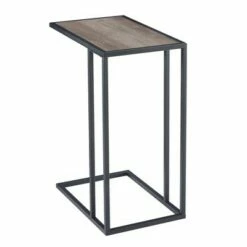 23" Modern Rectangle Two-Tone C Side Table with Metal Base - Saracina Home Faux Marble Gold -Side Tables Sales unnamed file 1057