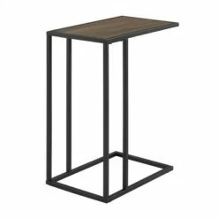 23" Modern Rectangle Two-Tone C Side Table with Metal Base - Saracina Home Faux Marble Gold -Side Tables Sales unnamed file 1058