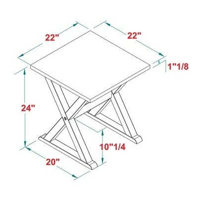 Set of 2 Xavier Farmhouse Trestle Leg Distressed Side Tables - Saracina Home Rustic Oak/white Wash 11 Set of 2 Xavier Farmhouse Trestle Leg Distressed Side Tables - Saracina Home Rustic Oak/white Wash - Image 9
