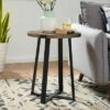 Wrightson Urban Industrial Faux Wrap Leg Round Side Table - Saracina Home Gray Wash -Side Tables Sales unnamed file 1080