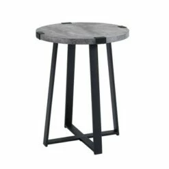 Wrightson Urban Industrial Faux Wrap Leg Round Side Table - Saracina Home Gray Wash 19 Wrightson Urban Industrial Faux Wrap Leg Round Side Table - Saracina Home Gray Wash -Side Tables Sales unnamed file 1087