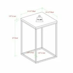 Owen Urban Open Box Frame Side Table - Saracina Home Dark Walnut -Side Tables Sales unnamed file 1103