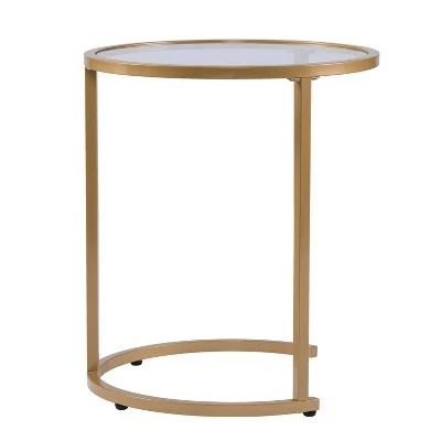 Set of 2 Emma Glam Nesting Side Table Gold - Aiden Lane 4 Set of 2 Emma Glam Nesting Side Table Gold - Aiden Lane - Image 2
