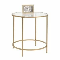 Sauder International Lux Side Table - Satin Gold