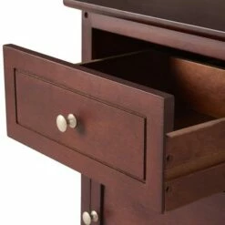 Alcott Side Table with Single Drawer and Storage Cabinet - ClickDecor Light Brown -Side Tables Sales unnamed file 1153