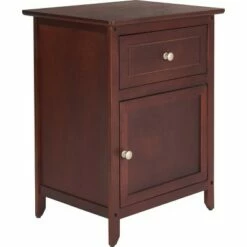 Alcott Side Table with Single Drawer and Storage Cabinet - ClickDecor Light Brown -Side Tables Sales unnamed file 1164
