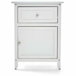 Alcott Side Table with Single Drawer and Storage Cabinet - ClickDecor Light Brown -Side Tables Sales unnamed file 1165