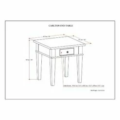 18" Sterling Solid Wood Contemporary End Table - Wyndenhall Dark Tobacco Brown 18 18" Sterling Solid Wood Contemporary End Table - Wyndenhall Dark Tobacco Brown -Side Tables Sales unnamed file 1173