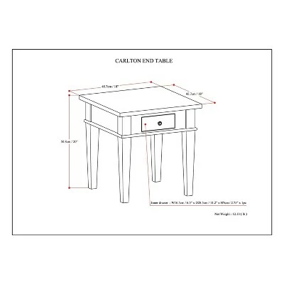 18" Sterling Solid Wood Contemporary End Table - Wyndenhall Dark Tobacco Brown 9 18" Sterling Solid Wood Contemporary End Table - Wyndenhall Dark Tobacco Brown - Image 7