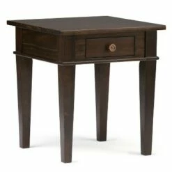 18" Sterling Solid Wood Contemporary End Table - Wyndenhall Dark Tobacco Brown 19 18" Sterling Solid Wood Contemporary End Table - Wyndenhall Dark Tobacco Brown -Side Tables Sales unnamed file 1174