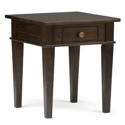 18" Sterling Solid Wood Contemporary End Table - Wyndenhall Dark Tobacco Brown 10 18" Sterling Solid Wood Contemporary End Table - Wyndenhall Dark Tobacco Brown - Image 8