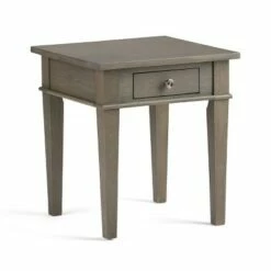 18" Sterling Solid Wood Contemporary End Table - Wyndenhall Dark Tobacco Brown 20 18" Sterling Solid Wood Contemporary End Table - Wyndenhall Dark Tobacco Brown -Side Tables Sales unnamed file 1175