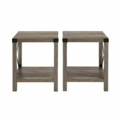 Set of 2 Sophie Rustic Farmhouse X Frame Side Tables - Saracina Home White Oak -Side Tables Sales unnamed file 12