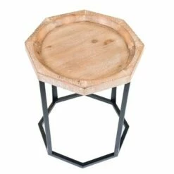 Grayson Wood and Metal Side Table Natural - Finch -Side Tables Sales unnamed file 1213
