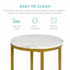 Best Choice Products 16in Faux Marble Modern Round Living Room Accent Side Table w/ Metal Frame -Side Tables Sales unnamed file 1253