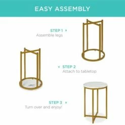 Best Choice Products 16in Faux Marble Modern Round Living Room Accent Side Table w/ Metal Frame -Side Tables Sales unnamed file 1255