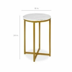 Best Choice Products 16in Faux Marble Modern Round Living Room Accent Side Table w/ Metal Frame -Side Tables Sales unnamed file 1256