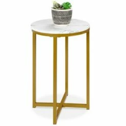 Best Choice Products 16in Faux Marble Modern Round Living Room Accent Side Table w/ Metal Frame -Side Tables Sales unnamed file 1257