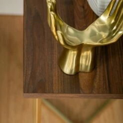 Set of 2 Maxwell Two Tone Glam Side Tables - Saracina Home Dark Walnut/gold -Side Tables Sales unnamed file 126