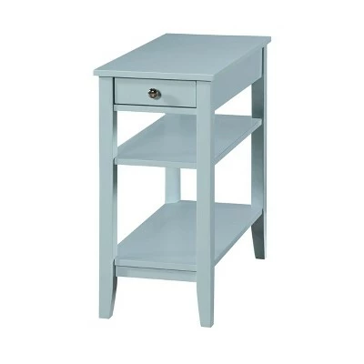 American Heritage 3 Tier End Table with Drawer - Breighton Home Dark Gray Wirebrush 11 American Heritage 3 Tier End Table with Drawer - Breighton Home Dark Gray Wirebrush - Image 9