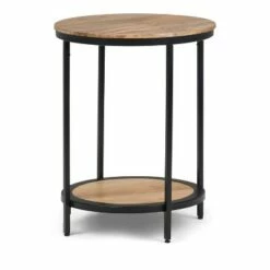 18" Alrich Round Side Table - WyndenHall Dark Brown/gold -Side Tables Sales unnamed file 1315