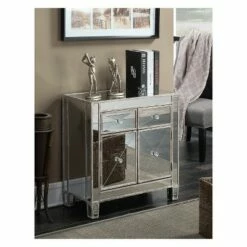 Gold Coast Vineyard 2 Drawer Mirrored Hall Table Weathered White - Breighton Home -Side Tables Sales unnamed file 1318