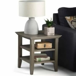 19" Normandy End Table - Wyndenhall Distressed Gray