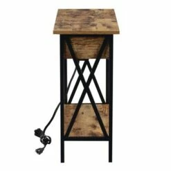Tucson Flip Top End Table with Charging Station - Breighton Home Barnwood/black -Side Tables Sales unnamed file 1367
