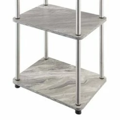 No Tools 3 Tier End Table - Breighton Home Faux White Marble/chrome -Side Tables Sales unnamed file 1381