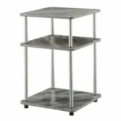 No Tools 3 Tier End Table - Breighton Home Faux White Marble/chrome -Side Tables Sales unnamed file 1384