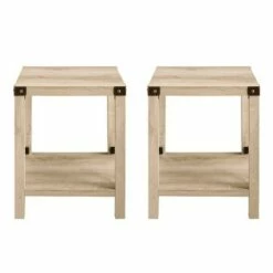 Set of 2 Sophie Rustic Farmhouse X Frame Side Tables - Saracina Home White Oak -Side Tables Sales unnamed file 14