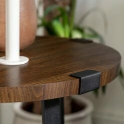 Set of 2 Wrightson Urban Industrial Wrap Leg Round Side Tables - Saracina Home Faux Dark Concrete -Side Tables Sales unnamed file 140