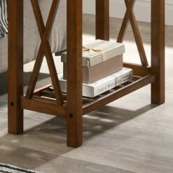Pluff 1 Shelf Side Table - HOMES: Inside + Out Brown -Side Tables Sales unnamed file 1406