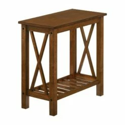 Pluff 1 Shelf Side Table - HOMES: Inside + Out Brown -Side Tables Sales unnamed file 1408