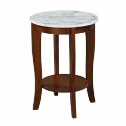American Heritage Round End Table - Breighton Home Gray -Side Tables Sales unnamed file 1439