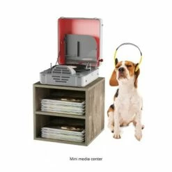 End Table - Stackable Contemporary Minimalist Modular Cube Accent Table Double Shelves for Bedroom, Living Room or Office by Hastings Home (Gray) -Side Tables Sales unnamed file 1446