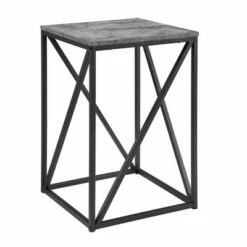 Lina Modern Geometric Square Side Table - Saracina Home Slate Gray -Side Tables Sales unnamed file 1458