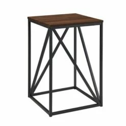 Lina Modern Geometric Square Side Table - Saracina Home Slate Gray -Side Tables Sales unnamed file 1459