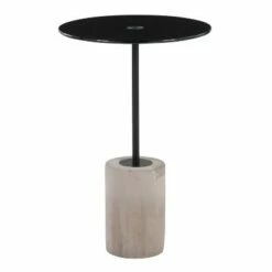 Symbol Contemporary Side Table - LumiSource Marble/nickel/glass Black/nickel/clear 19 Symbol Contemporary Side Table - LumiSource Marble/nickel/glass Black/nickel/clear -Side Tables Sales unnamed file 1471
