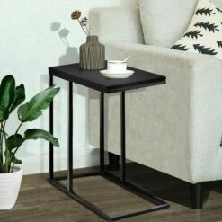 Costway Coffee Tray Sofa Side End Table Ottoman Couch Console Stand TV Lap Snack Black 11 Costway Coffee Tray Sofa Side End Table Ottoman Couch Console Stand TV Lap Snack Black -Side Tables Sales unnamed file 1499