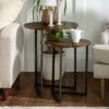 2pc Glam V Leg Nesting Side Tables - Saracina Home White Faux Marble/gold -Side Tables Sales unnamed file 15