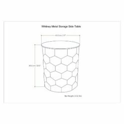 17" Kacey Metal Storage Side Table - WyndenHall Antique Bronze -Side Tables Sales unnamed file 1511