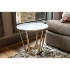 Decor Therapy Marble Topped Side Table White - Décor Therpay 11 Decor Therapy Marble Topped Side Table White - Décor Therpay -Side Tables Sales unnamed file 1519