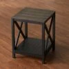 The Lakeside Collection Lakeside Two-Tone End Table with X Design Legs and Lower Shelf for Storage -Side Tables Sales unnamed file 1529